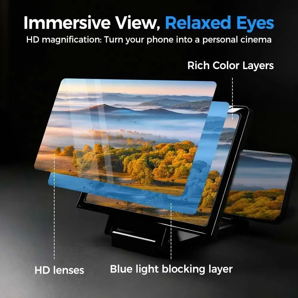 Screen Phone Magnifier Cell 3D HD Foldable Design Version Movies Zpaxo