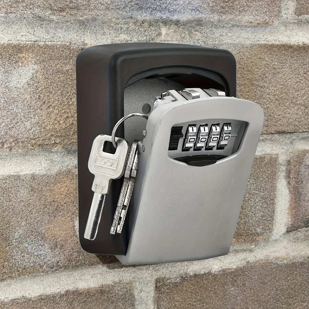 Key Safe Wall Mount No-battery Combination Lock Box Metal Plastic