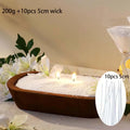 200G White Black Pearled Candle Sand Set with 10pcs Candle Wick DIY Handmade Materials For Beads Candle Making Kit Crafts Zpaxo white 10pcs wick