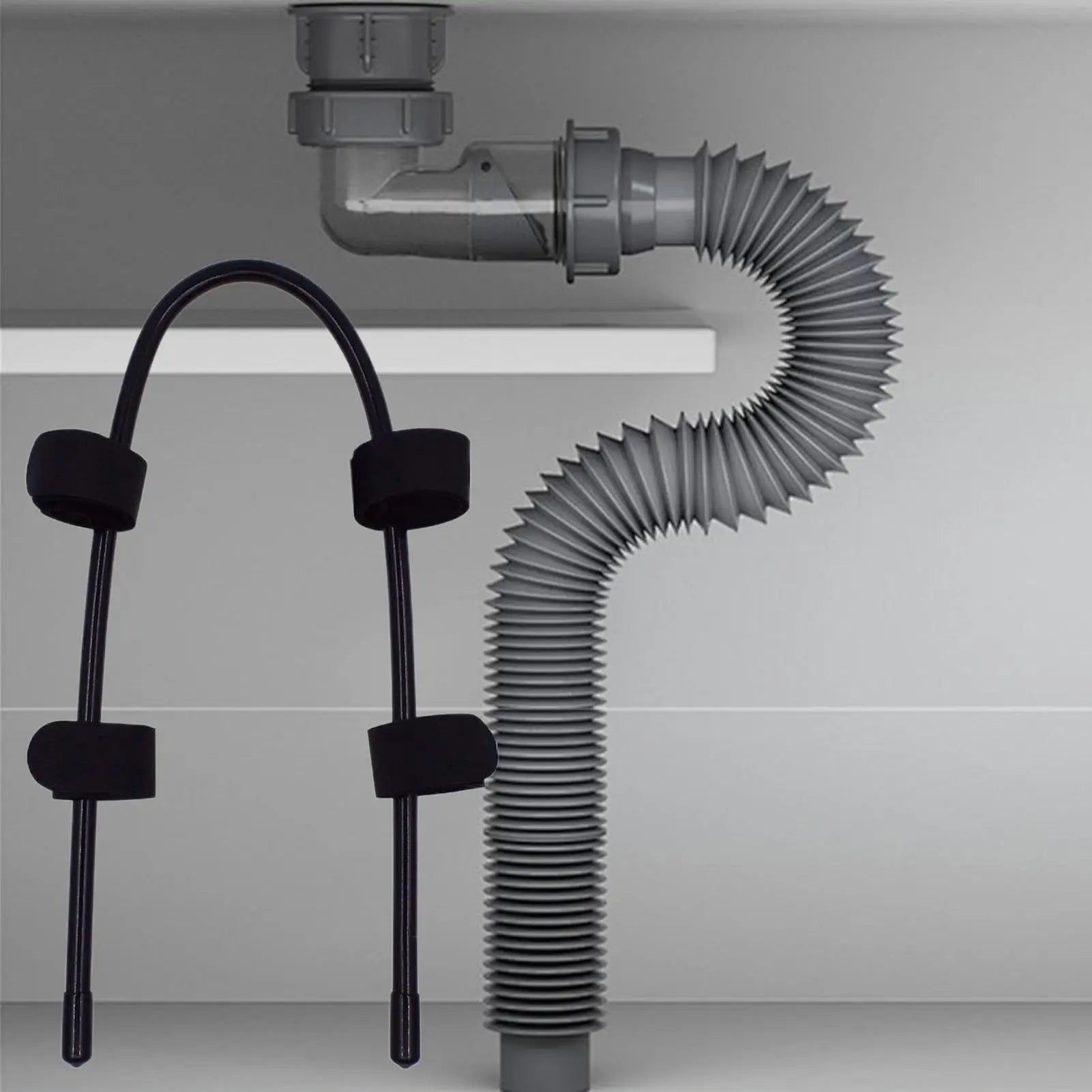 Washing Machine Drain Hose Holder Flexible Pipe Clamp Adjustable Pipe Bracket for Washing Machine Drain Dishwasher Sink Laundry Zpaxo