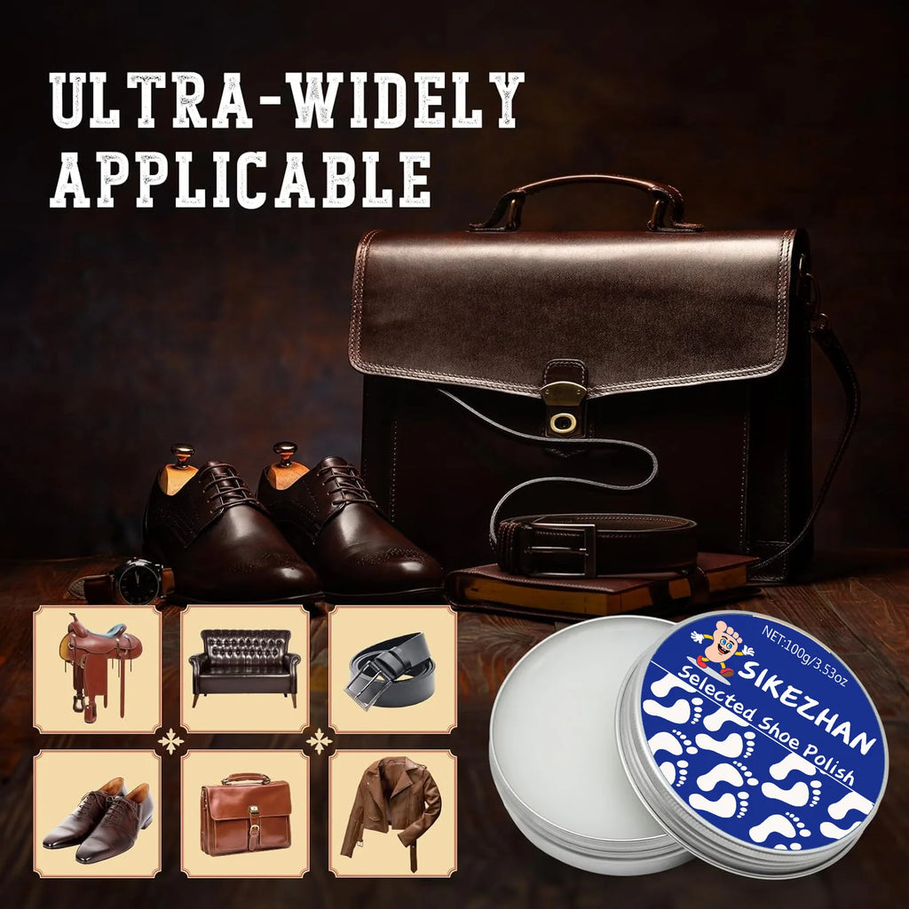 Neutral Leather Shoe Polish Cleaner and Conditioner Cream for Leather Shoes Bags Shine Moisturizing Nourish Anti‑Cracking Care Zpaxo