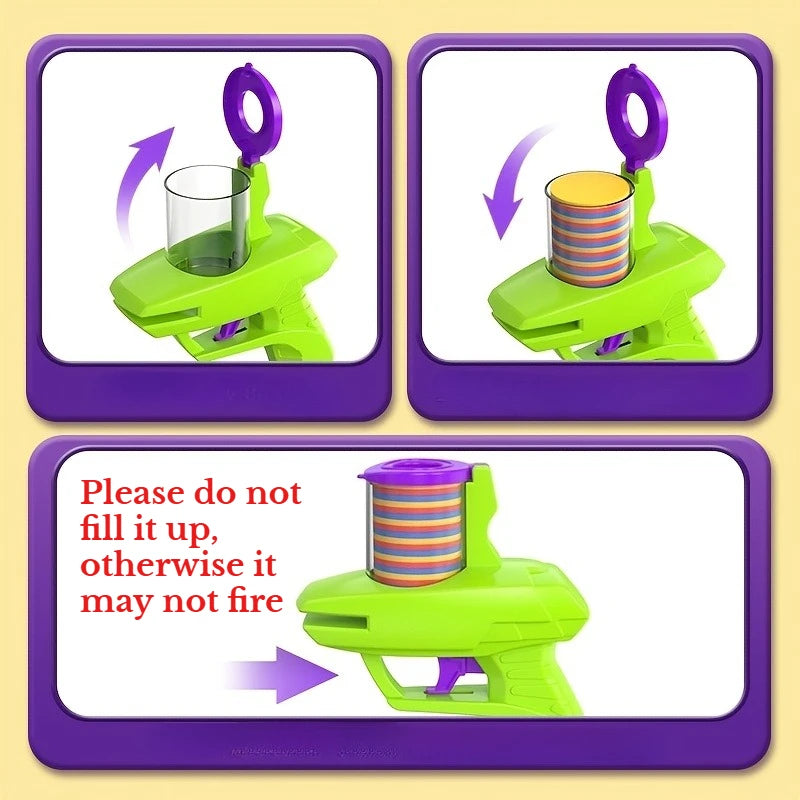 Handheld EVA UFO Soft Foam Dart Launcher Vibrant Colorful Toy