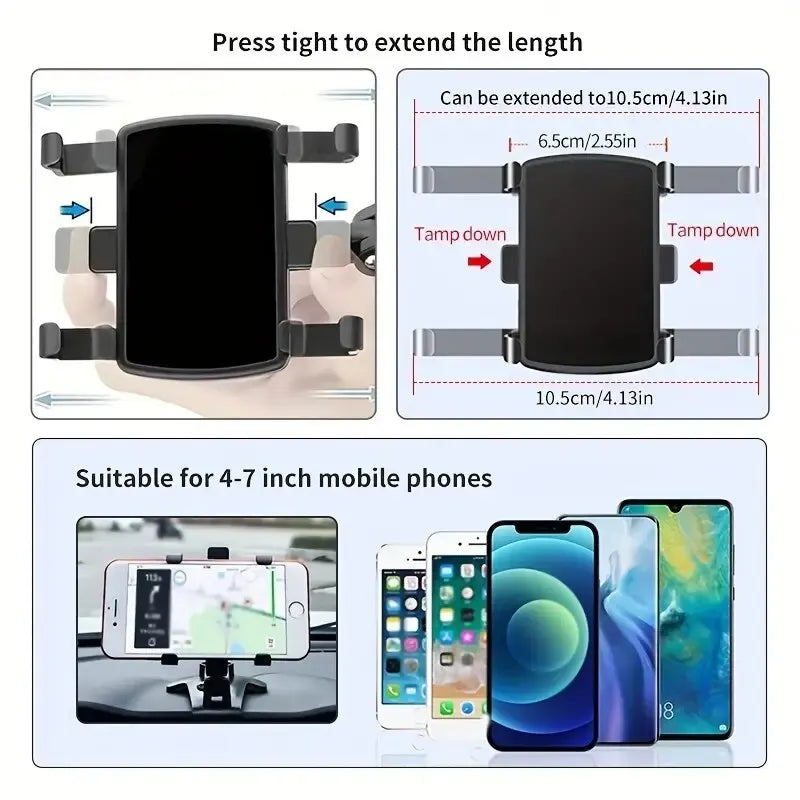 360° Rotation Car Mobile Phone Holder Universal Dashboard Phone Holder Car Cellphone Stand For GPS Navigation Bracket For iPhone Zpaxo