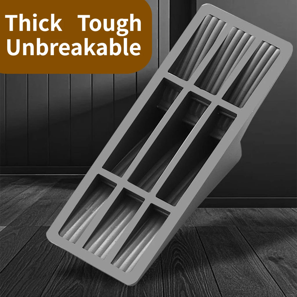 Heavy Duty Rubber Wedge Door Stops – Black, Non-Slip 4/5/6 Pack