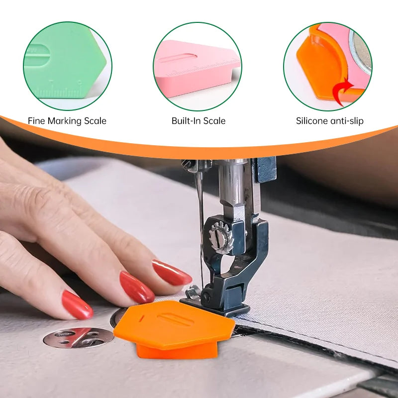 Sewing Magnetic Seam Guide Polygonal Anti-curling Positioner Home