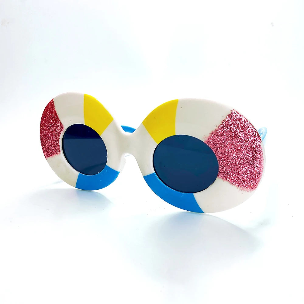 Hawaiian Plastic Glasses Flamingo Pineapple Sunglasses Summer Beach