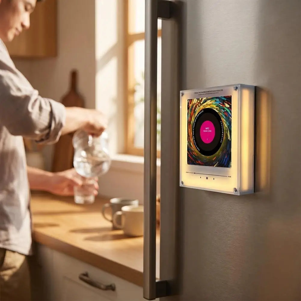 2026 New NFC Induction Magnetic Fridge Magnet Night Light Auto-Singing Acrylic Decor Type-C Rechargeable Creative Gift Zpaxo