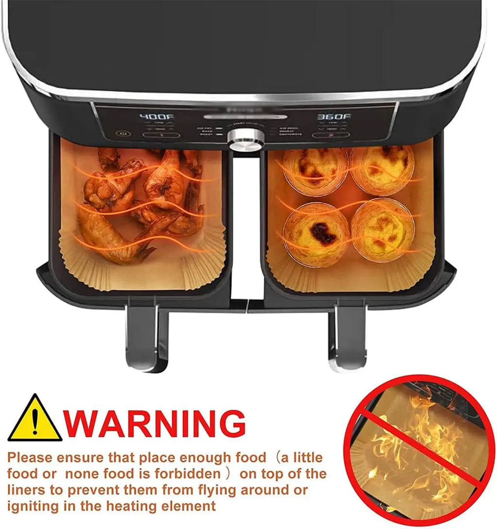 Air Fryer Disposable Baking Paper Liner Non-Stick Mat Steamer Square Round Parchment for Microwave Oven Kitchen Cookers Zpaxo
