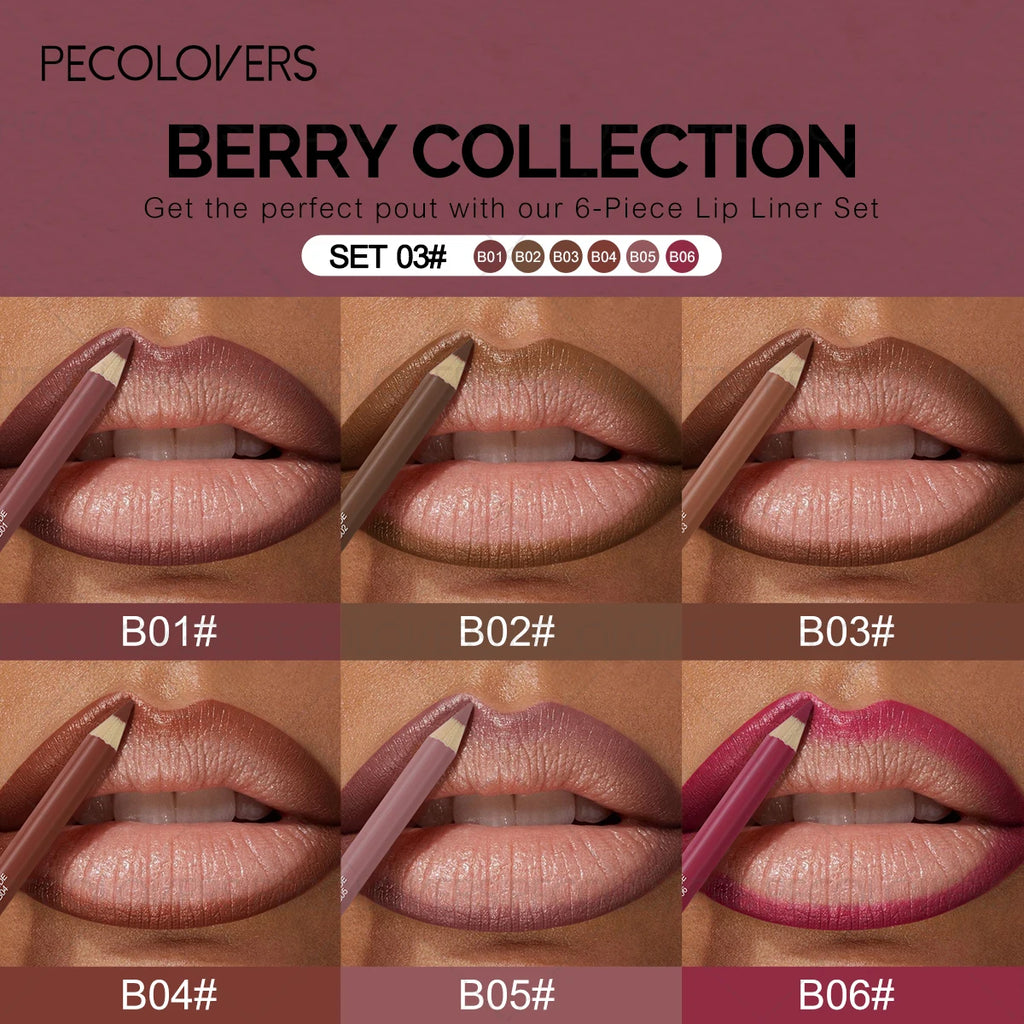 1PC Long-lasting Matte Lip Liner, Natural and Smooth Contour, Nude Makeup, Can Be Superimposed, Suitable for Christmas Makeup Zpaxo