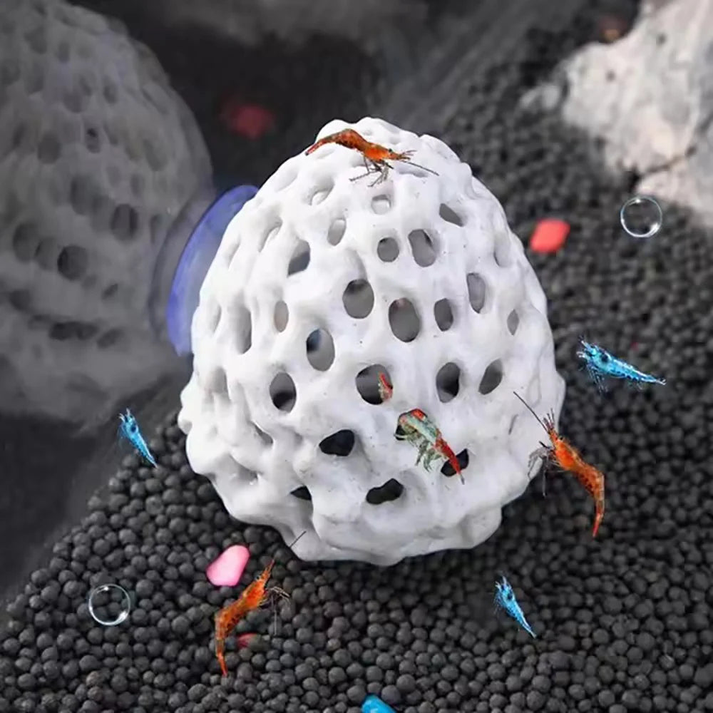 Aquarium Small Shrimp Cave Mini Porous Betta House Fish Hiding Spots Zpaxo