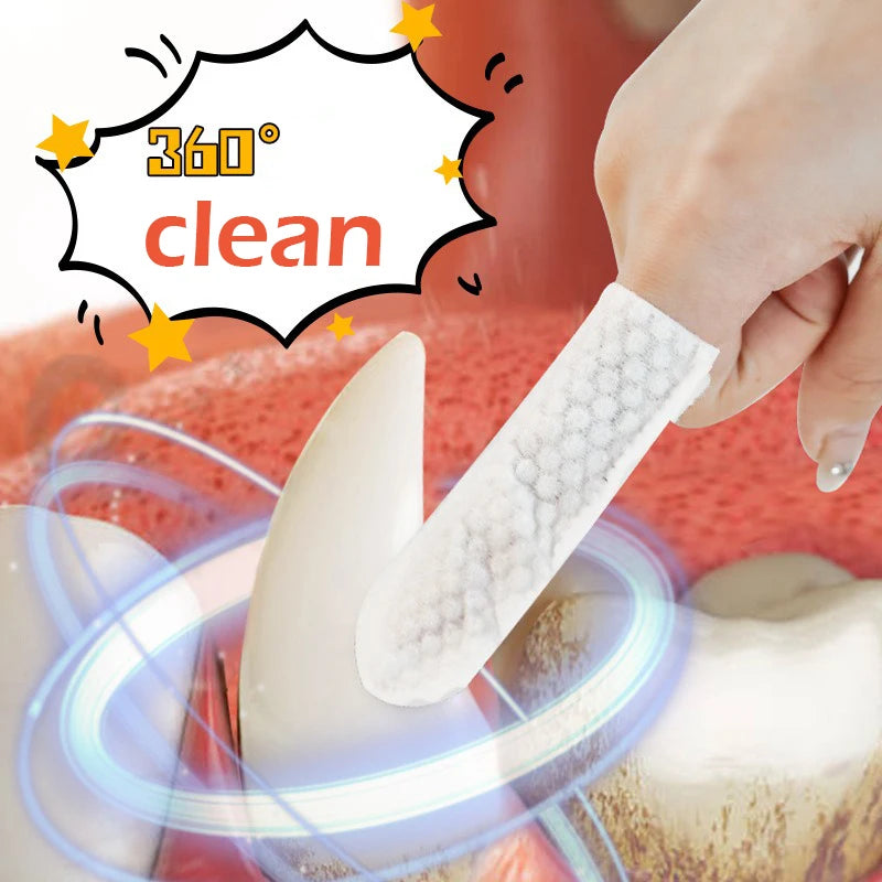 Pet cleaning products Disposable finger toothbrush Pet teeth cleaning finger covers wet wipes Dog and cat oral cleaning Zpaxo