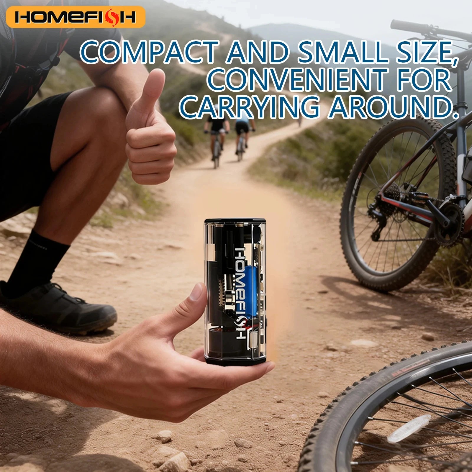 HOMEFISH Mini Air Pump Tire Inflator Car Electric Min Portable