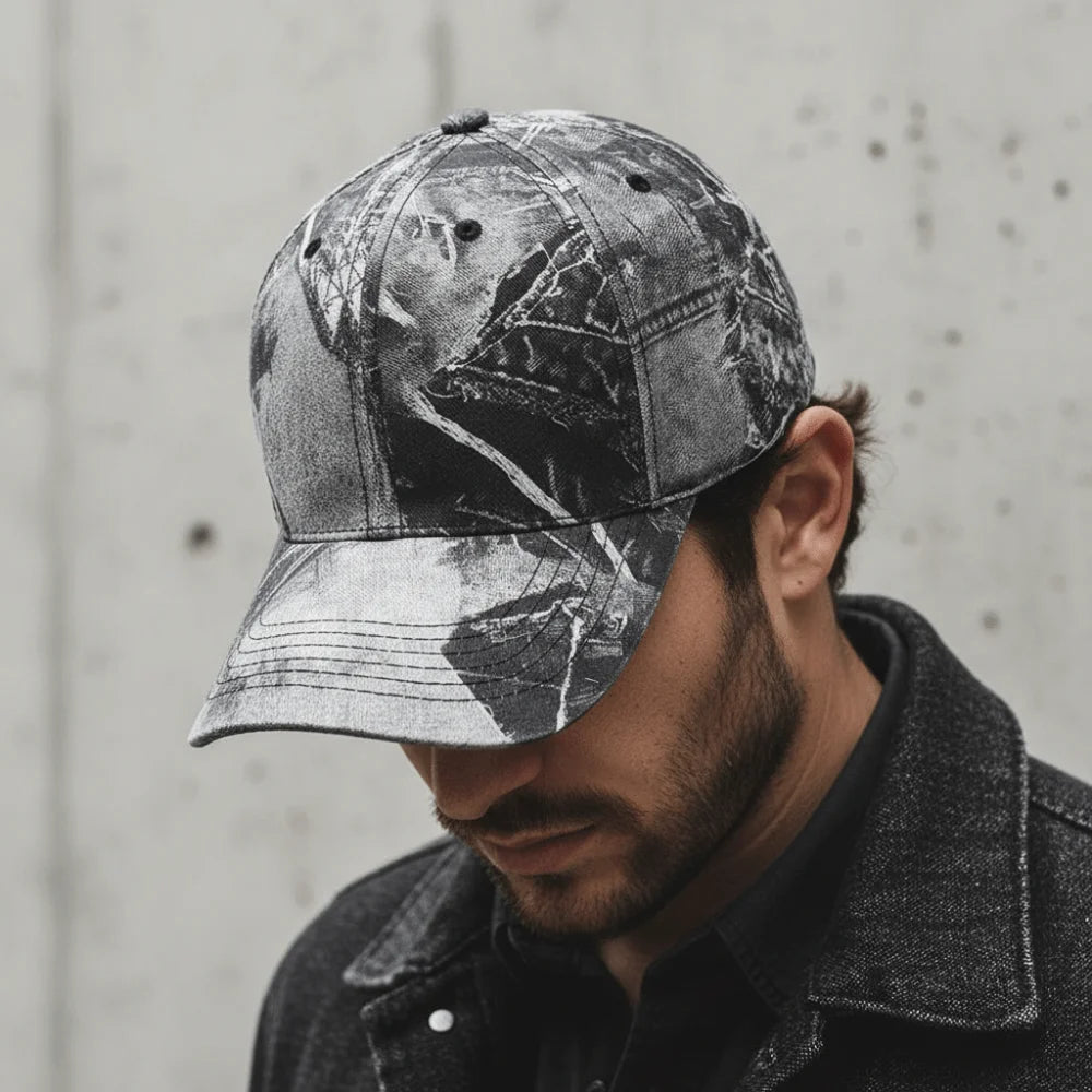 Washed Cotton Graffiti Print Baseball Cap Hip Hop Adjustable Streetwear Hats Abstract Sunscreen Sun Hat For Man Women Unisex Zpaxo
