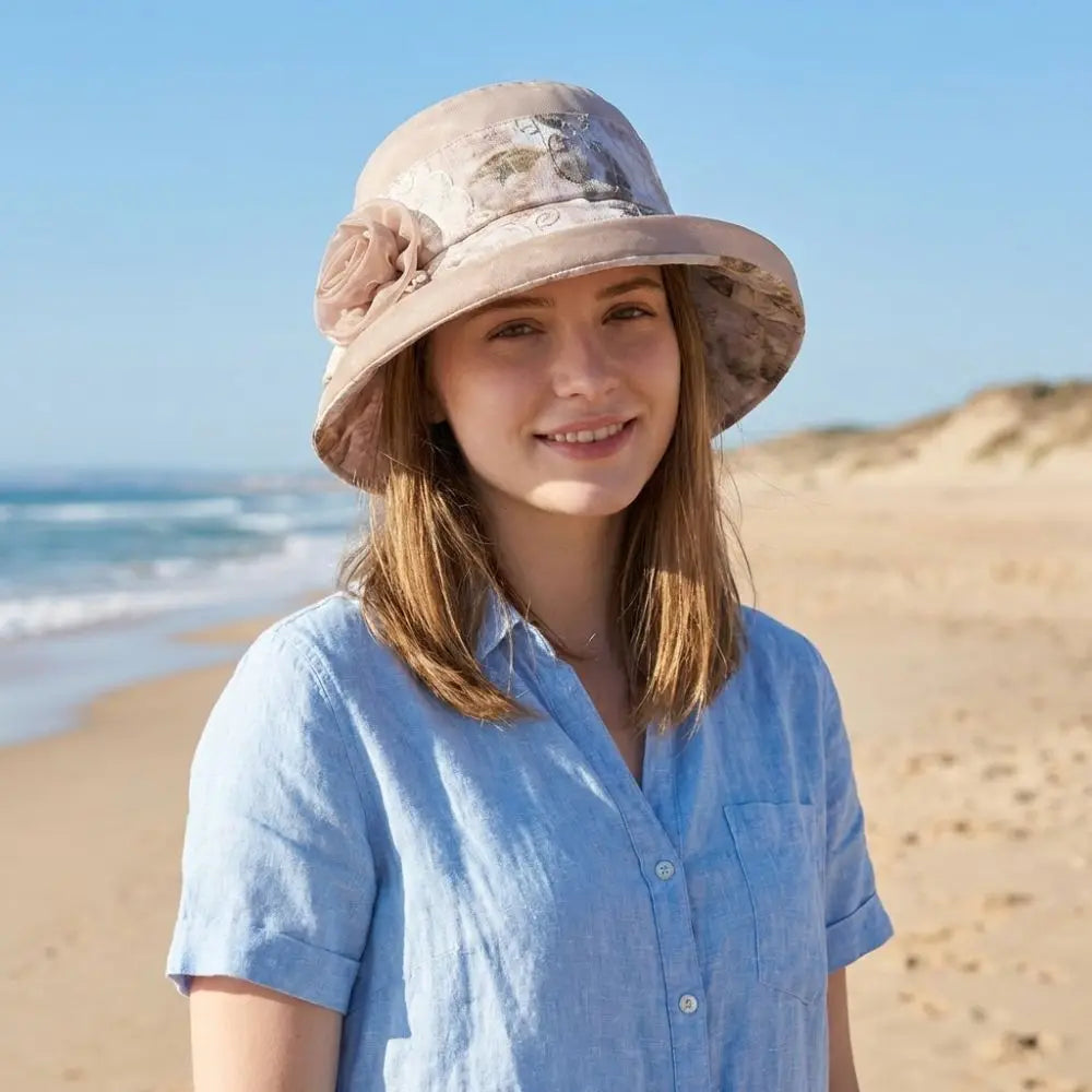 Trendy Bow Design Women's Sun Hat Wide Brim UV Protection Bucket Hat Breathable Lightweight Fisherman's Hat Summer Outdoor Zpaxo