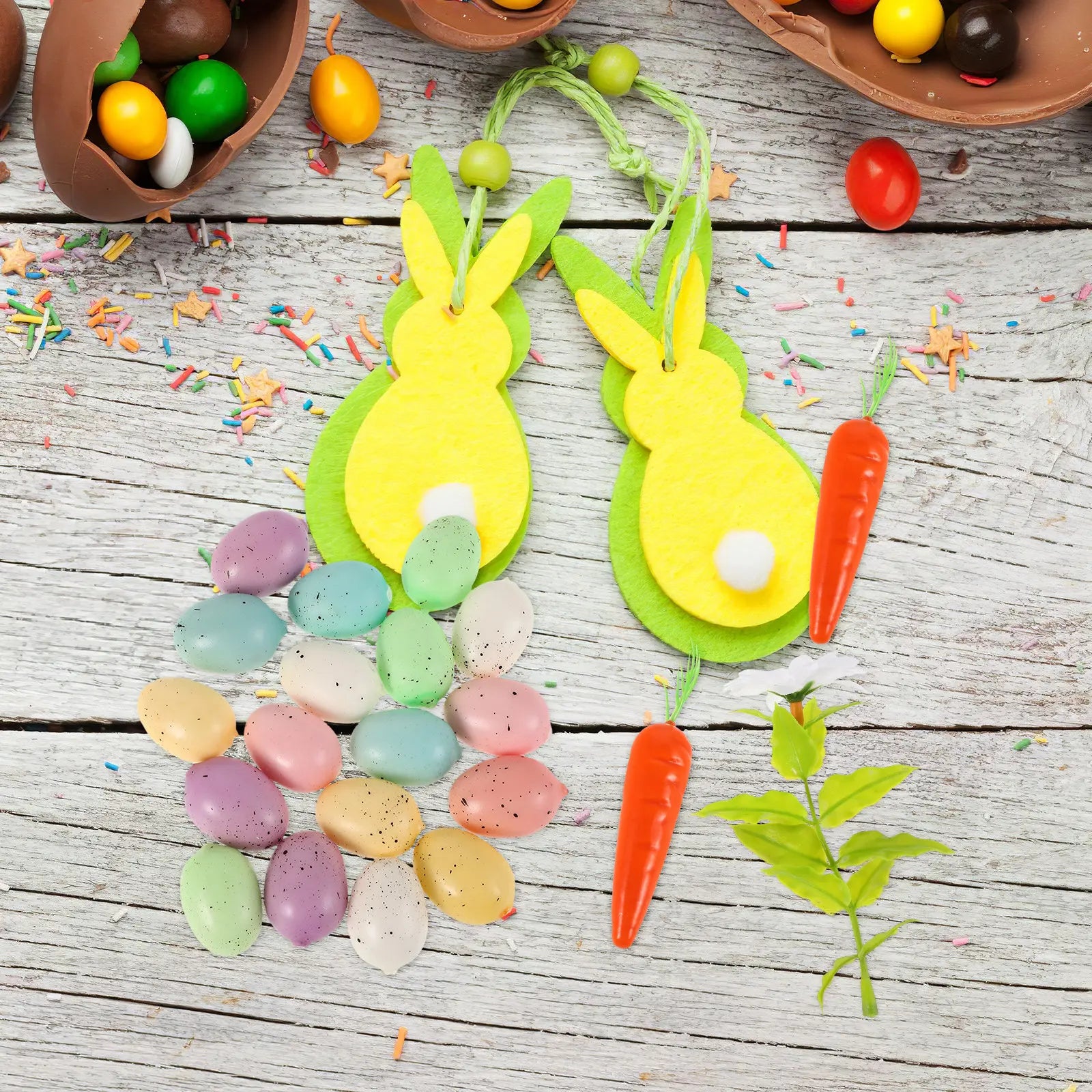 Easter Egg Carrot Foam Decor Versatile DIY Craft Fillable Empty Shape