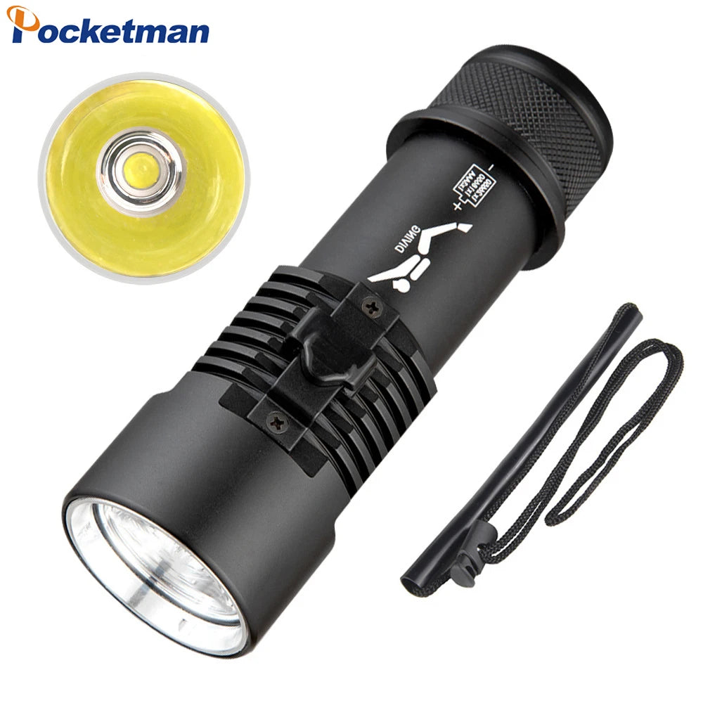 POCKETMAN 3800 Lumen LED Dive Light – IPX8 Waterproof Torch