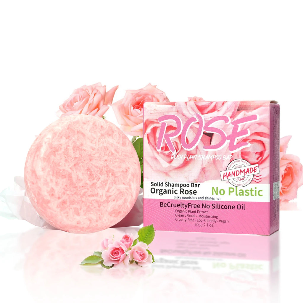 Pink Rose Handmade Shampoo Soap Bar – Rose Essential Oil Handmade Shampoo Bar Zpaxo