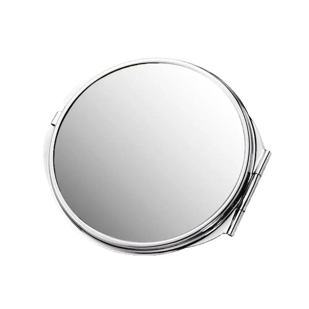 Small Stainless Steel Makeup Mirror Folded-side Design Lightweight Zpaxo