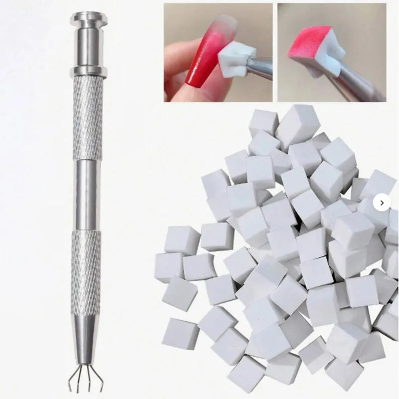 Nail Care Gradual Pat Cotton Clip Sponge Powder Puff Dizzy Dye Art