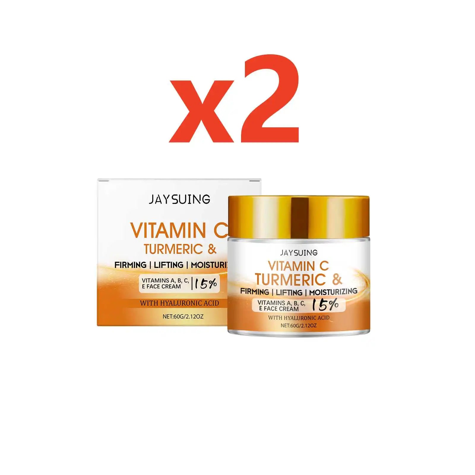 Turmeric Vitamin C Face Cream – Anti-Aging Moisturizer 60g Face Moisturizer Cream Zpaxo 120g Boxed