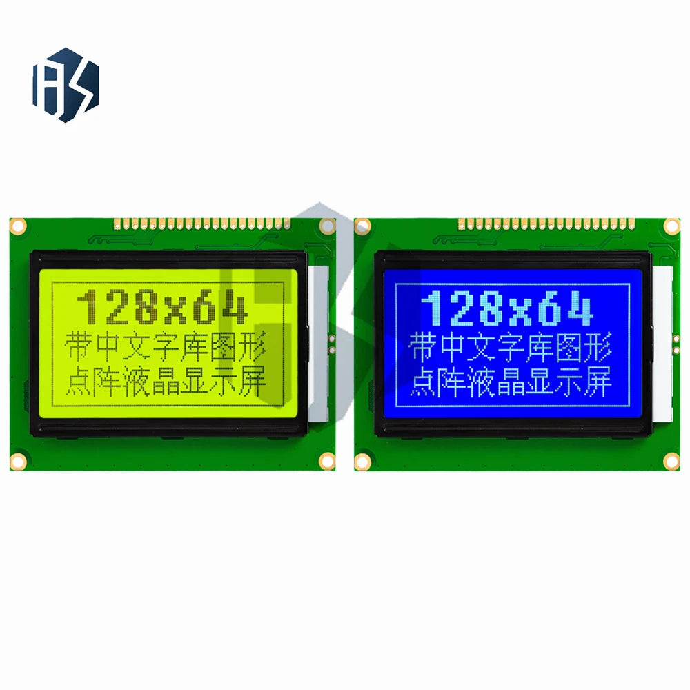 128 64 DOTS LCD Module 5V Blue Screen 12864 Backlight ST7920 Parallel Zpaxo