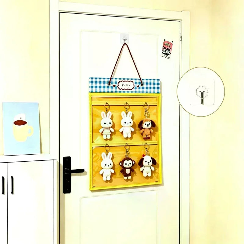 Hanging Plush Doll Organizer – Dustproof Cover & Hooks Toy Display Organizer Zpaxo