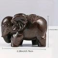 Crafts Retro Home Feng Shui Desktop Decoration Natural Carved Elephant Statue Luxury Elephant Figurine Wooden Ornaments Zpaxo 1PC