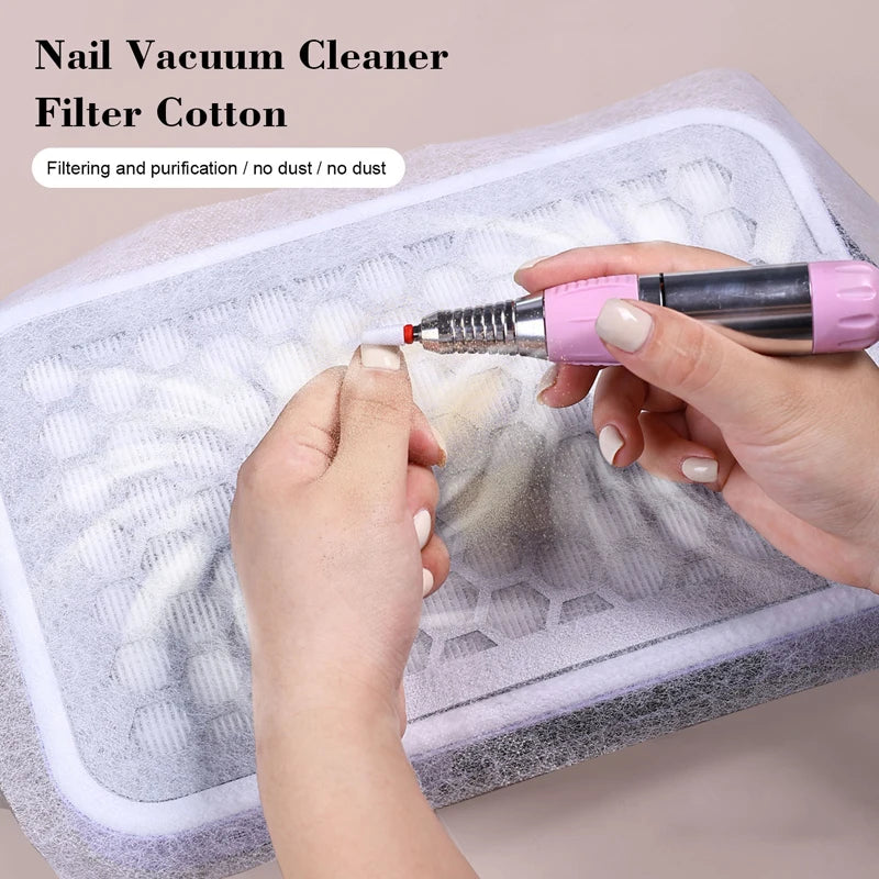 100/200Pcs Disposable Nail Art Vacuum Dust Collector Non-Woven Filter Paper Manicure Machine Dust Filter Paper Cleaning Tools Zpaxo