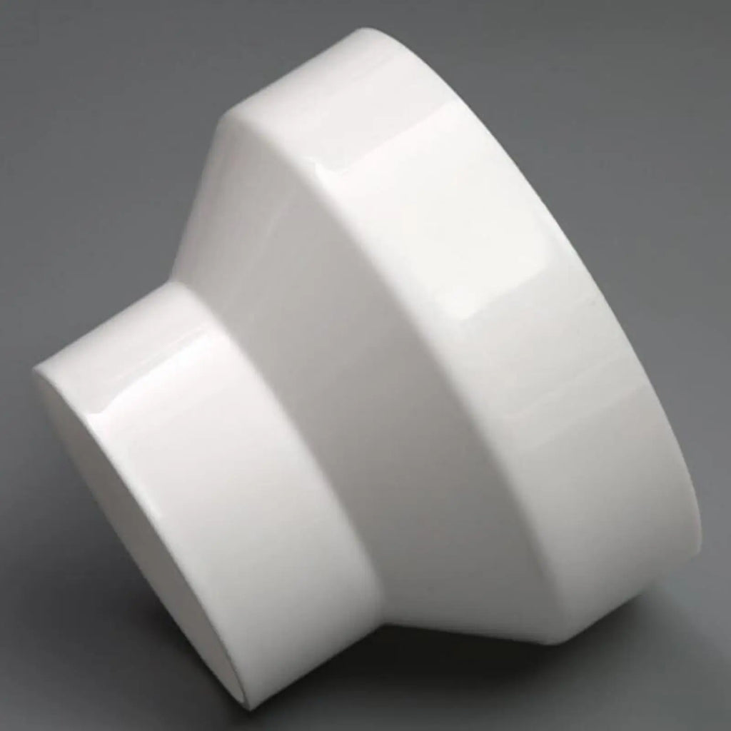 Ducting Airflow Tube Increaser Adapter 100-75mm Accessory Pipe Fitting for Hotel HVAC System Easily Install Durable White Zpaxo