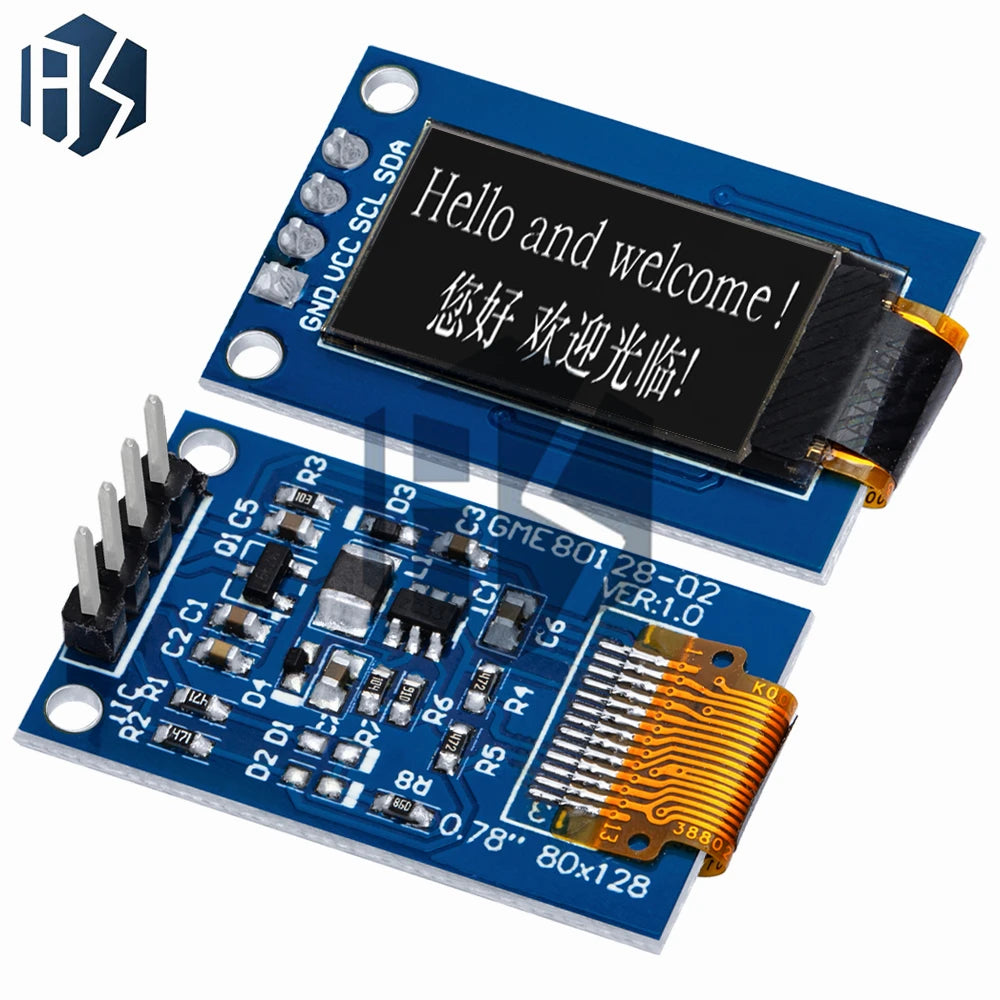 OLED LCD Module 80 128 Dot Matrix Screen I2C Interface Arduino Zpaxo