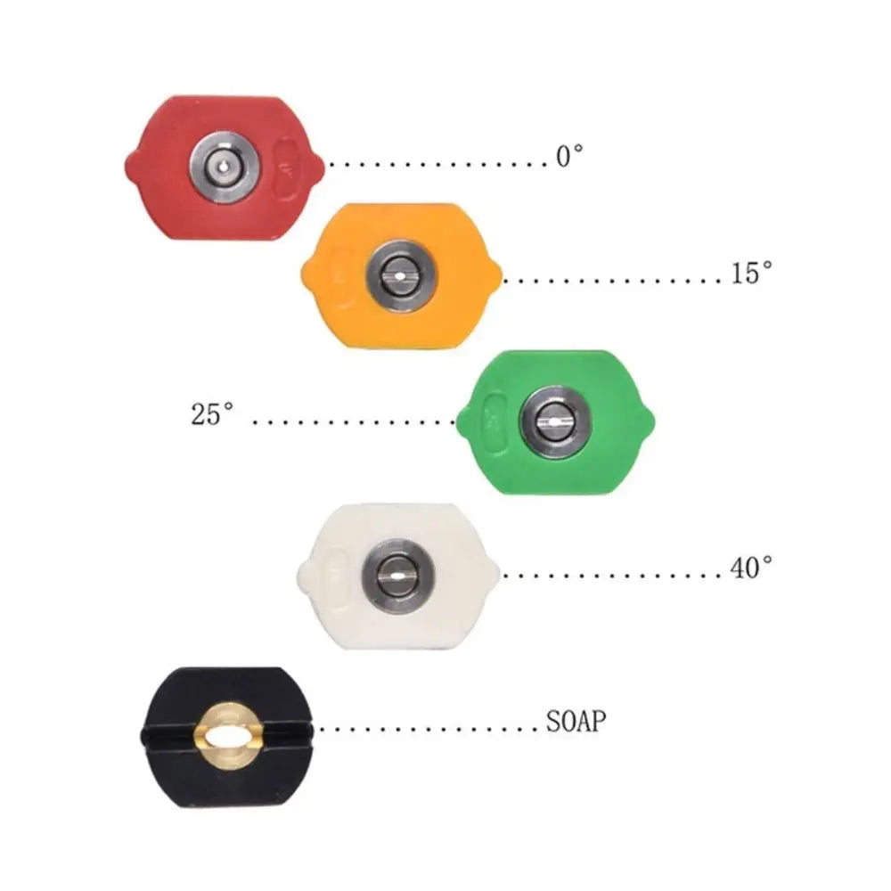5/7 PCS 5/7-Piece Set Washer Nozzle Tip Set 1/4 Inch Quick Connector Quick Connect Pressure Washer Nozzle Tip Nozzle Holder Zpaxo