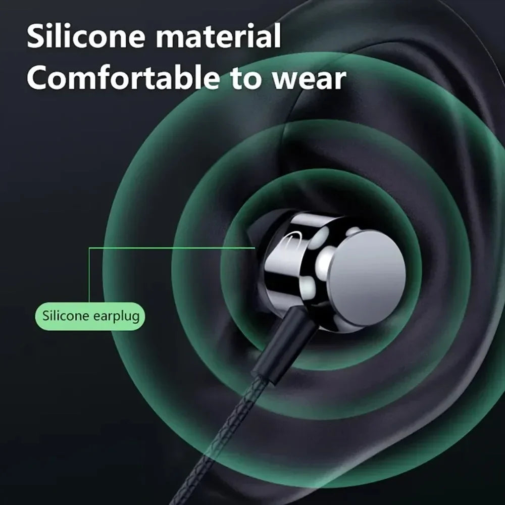 KEBIDUMEI Wired Earphones L Bending Headphones In-ear Earbuds Mic