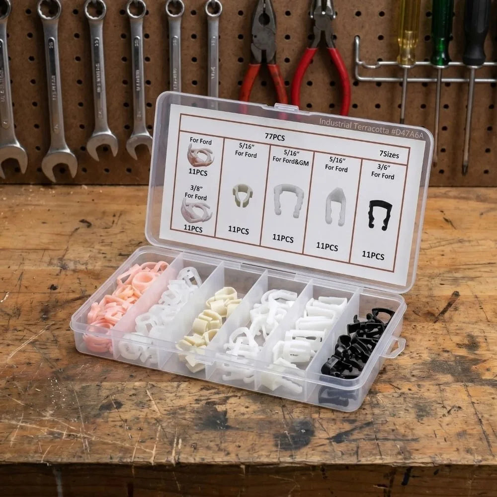 Plastic Fuel Line Retainer Clip Kit Plastic Clip Reusable Design Fuel Line Retainer Clip Assortment Nylon Material Zpaxo
