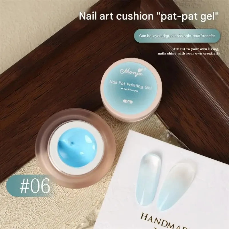 Nail Art Cushion Gradient Painting Gel Black Ombre Patting Polish UV Zpaxo 06