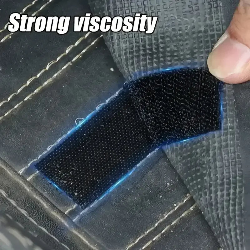 20pcs Rectangular Carpet Grips - Double Sided High Adhesive Non-Slip Patches for Car & Home Mats, Hook & Loop Fastener Zpaxo