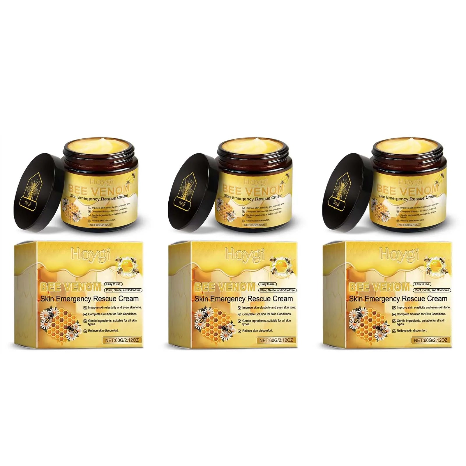 Hoygi Bee Venom Face Cream – Firming, Lifting & Skin Repair Bee Venom Face Cream Zpaxo 3 x 60g boxed