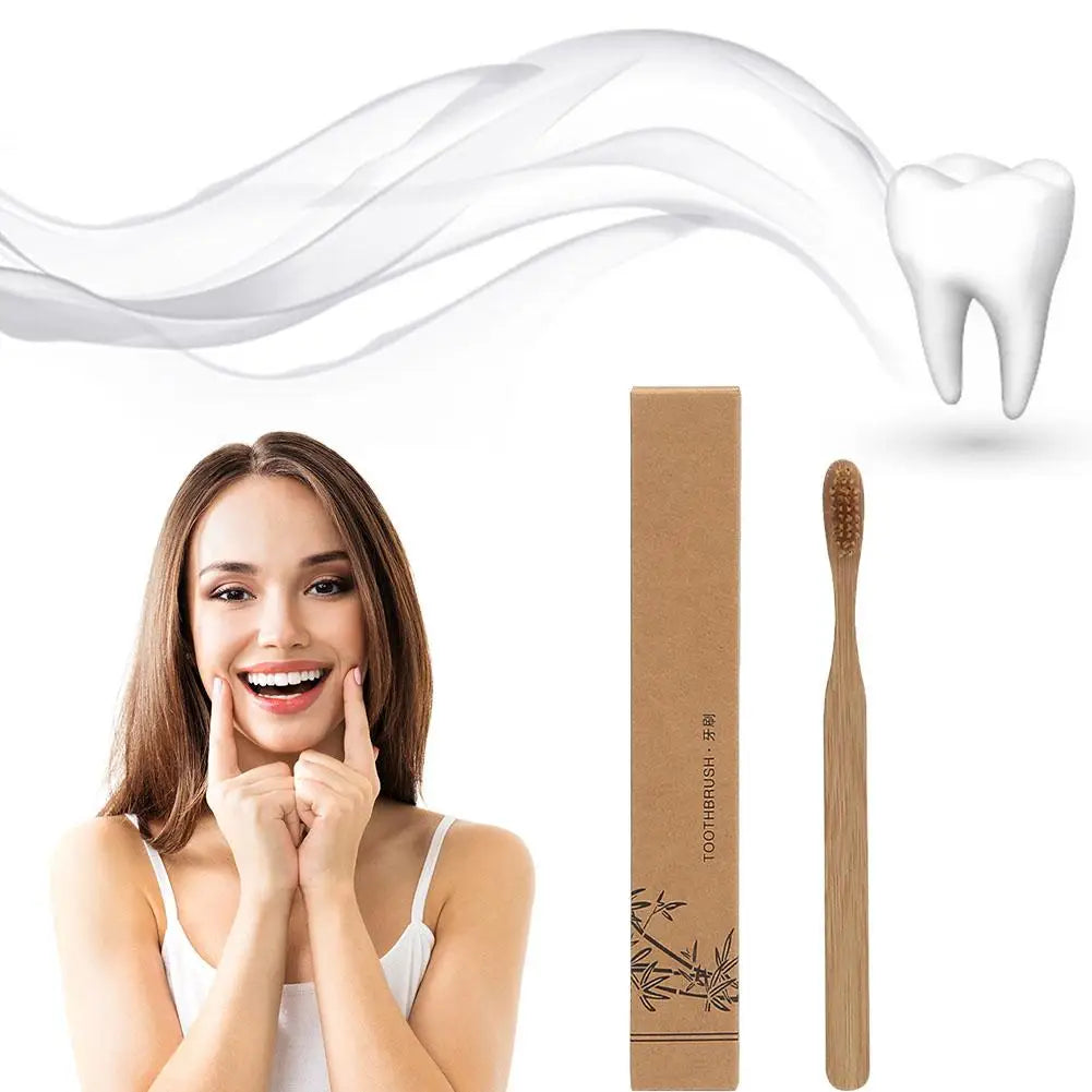 1-10PCS Disposable Toothbrush Soft Bristles Toothbrush Single Wrapped Bamboo Toothbrush Travel Deep Cleaning Oral Care Brush Zpaxo
