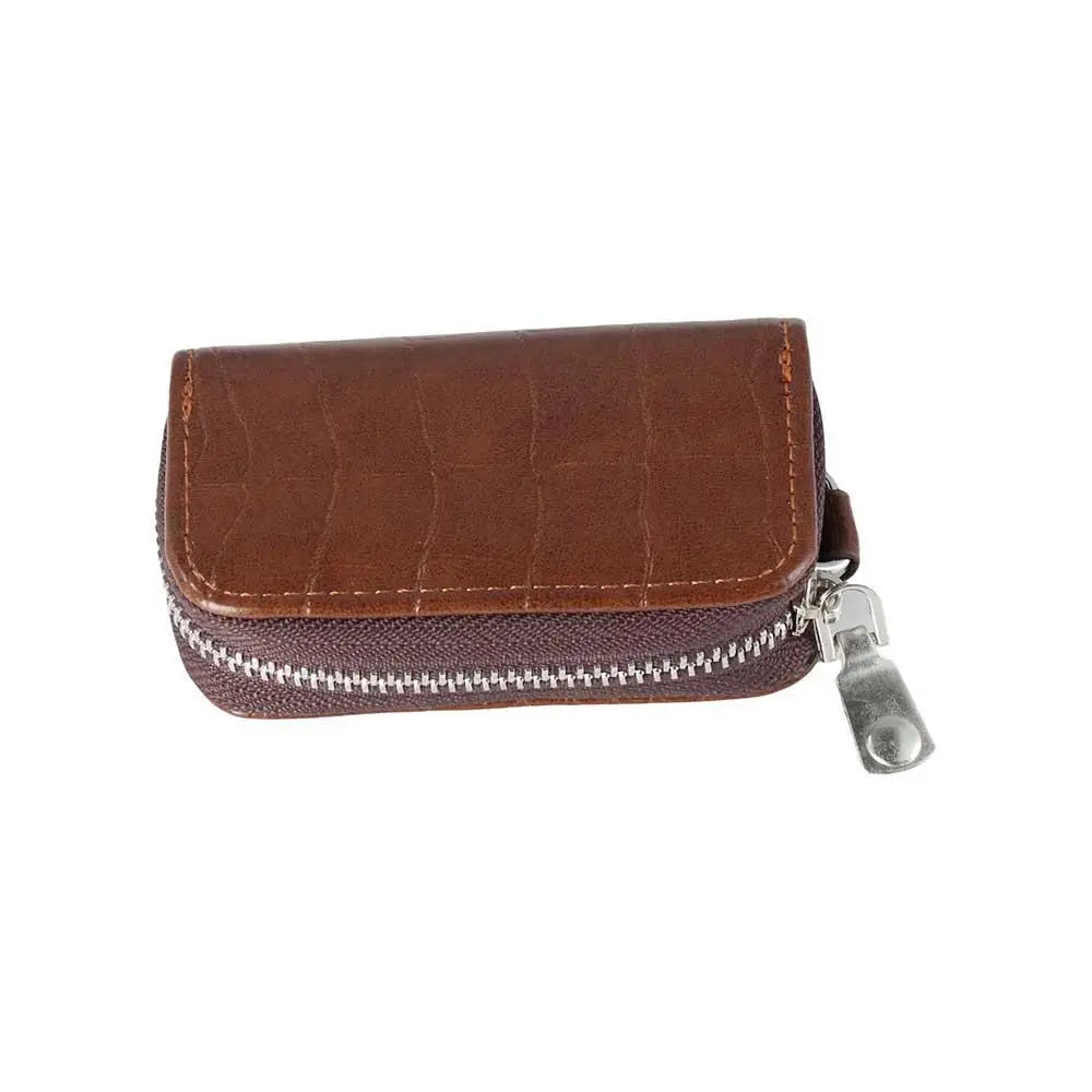 Portable Square Men Keychain PU Leather Keyring Car Key Case Wallets Zpaxo