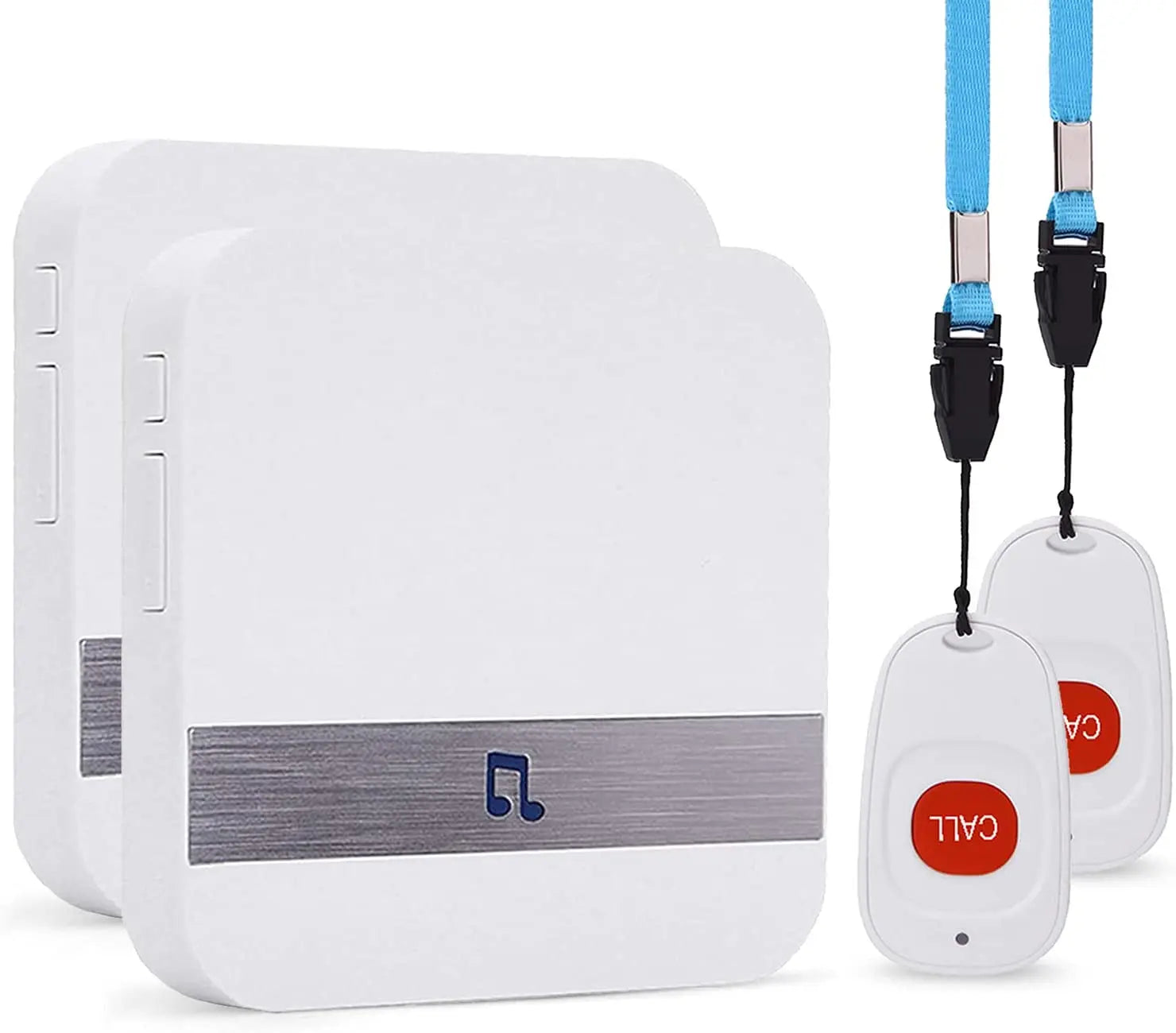 Caregiver Pager, Wireless Call Button SOS Alert Nurse Calling Elderly Fall Help System for Patient/Disabled Monitoring at Home Zpaxo