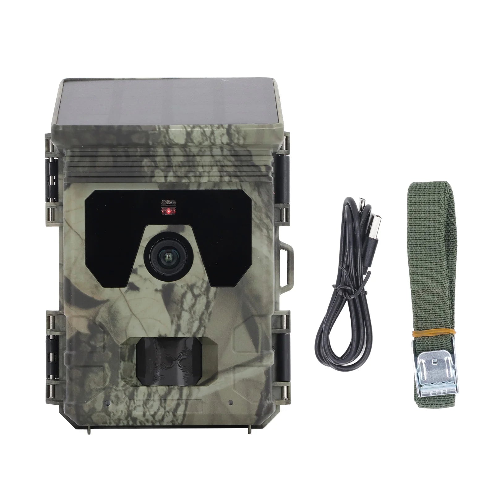 Night Vision Trail Camera Motion Activated Compact 4K 50 MP Solar