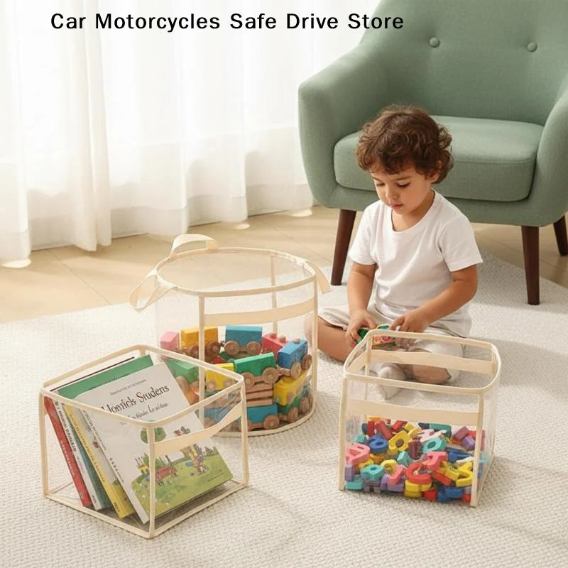 CMMultifunctional Transparent Large Toy Storage Bag Basket Children's