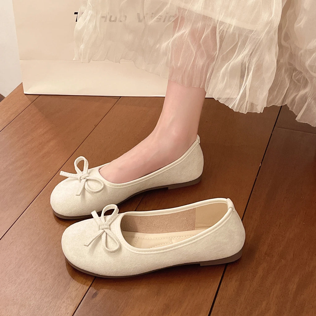 French Leopard Print Shallow Mouth Mary Jane Shoes 2026 New Sweet Square Toe Bow 1 Slip-on Flats Zpaxo