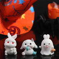 Rabbit Halloween Micro Figurine Ornaments Ghost Pumpkin Decorations Zpaxo 01