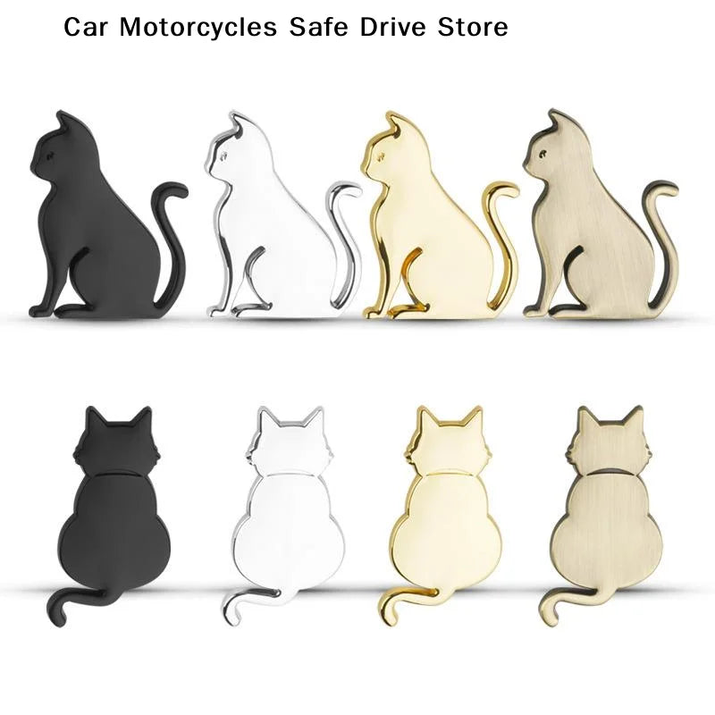 Cute 3D Metal Cat Sticker Personalized Car Emblem Originality Body