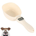 Mini Pet Food Scale Spoon Electronic Measuring Cup Dog Cat Feeding Bowl Volumn Portable Weighing Meter with LED Display Feeder Zpaxo Light Yellow