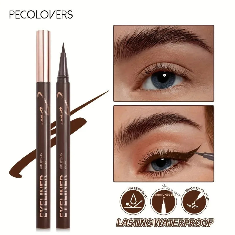 Sweat Proof Waterproof Ultra-thin Liquid Eyeliner Pencil White Black Zpaxo