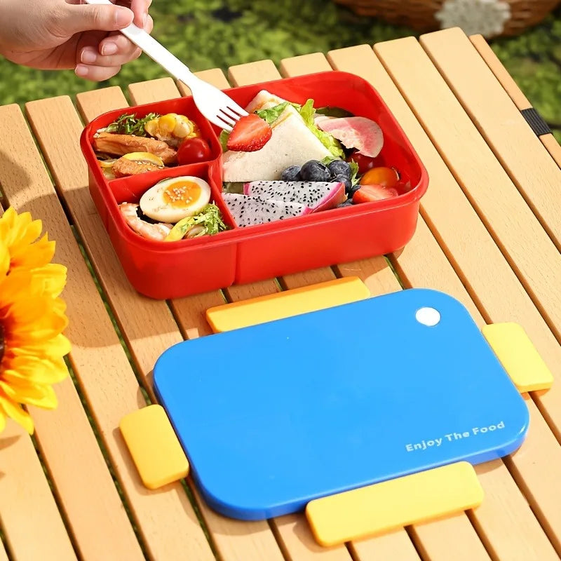 Portable divided lunch box Sealed and leak-proof for picnic/hiking/camping, a delicious storage box for camping and picnic Zpaxo