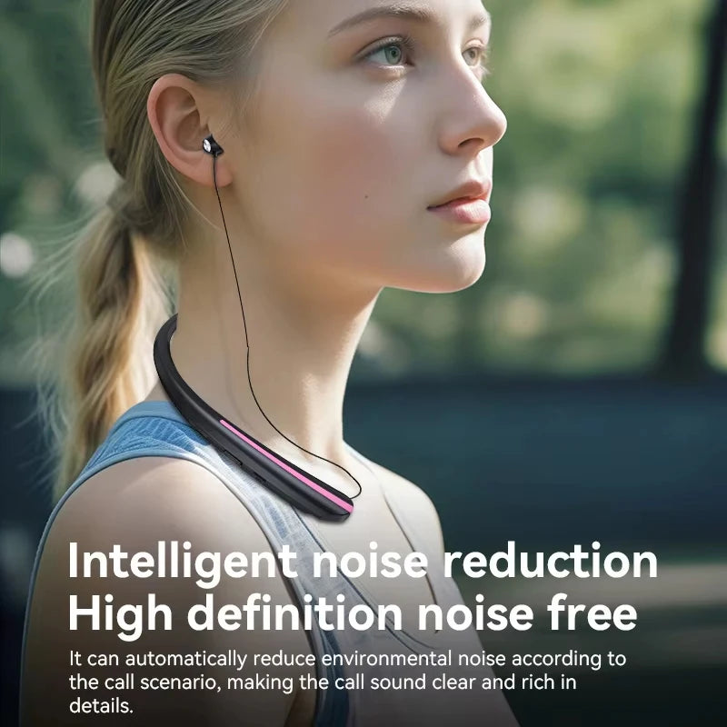 SEOBIOG Neckband Wireless Earphone HX801 Bluetooth Earbuds Noise