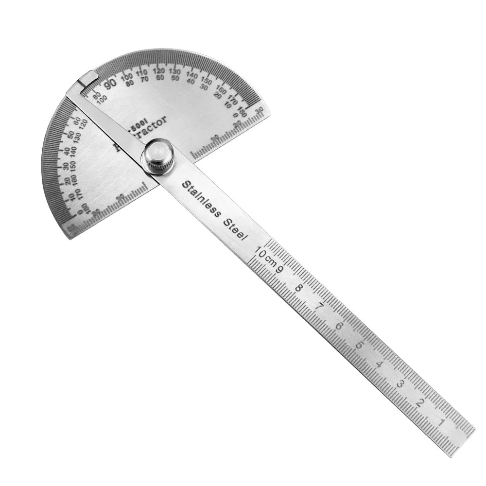 Metal Angle Finder 180 Degree Protractor Stainless Steel Woodworking