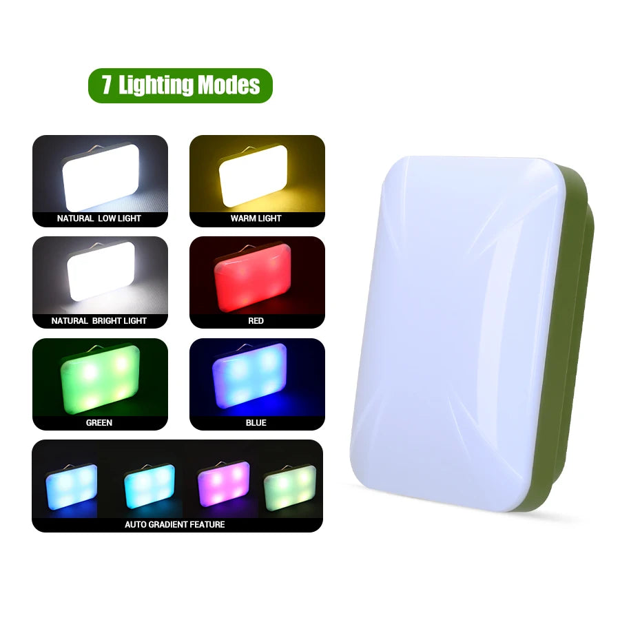 RGB LED Camping Lantern – 7-Mode Rechargeable Tent Light Camping Lantern Zpaxo
